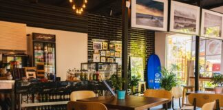 Kameralna kawiarnia w stylu loftowym